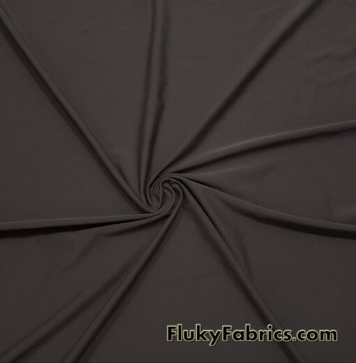 Sepia Brown Solid Nylon Spandex Fabric