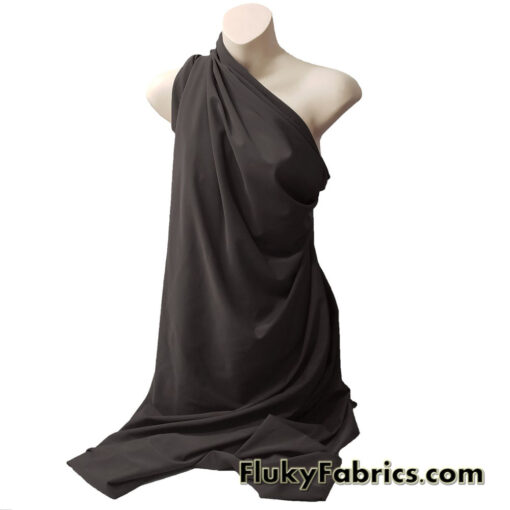 Sepia Brown Solid Nylon Spandex Fabric