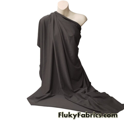 Sepia Brown Solid Nylon Spandex Fabric