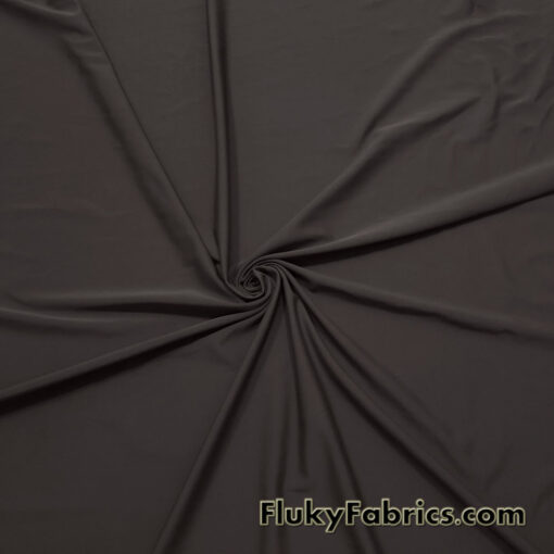 Sepia Brown Solid Nylon Spandex Fabric