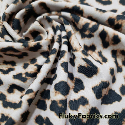 Wild Cat Animal Print Double Face Two Sided Nylon Spandex Bikini Swimsuit Swimwear Fabric