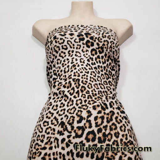 Wild Cat Animal Print Double Face Two Sided Nylon Spandex Bikini Swimsuit Swimwear Fabric