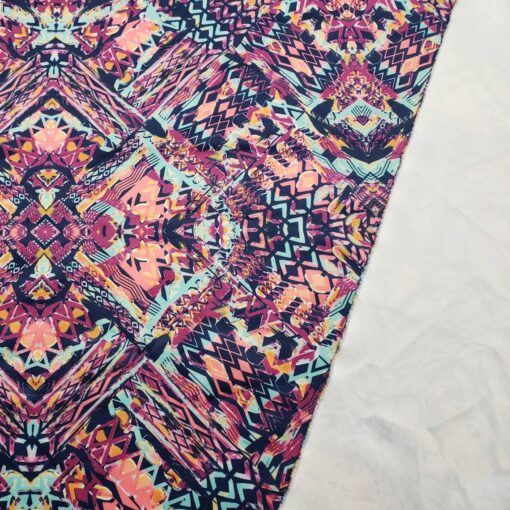 Abstract Tribal 2-Way Stretch Nylon Spandex Fabric