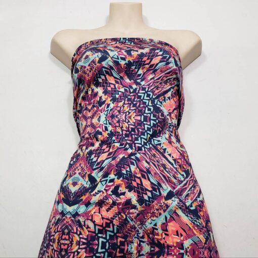 Abstract Tribal 2-Way Stretch Nylon Spandex Fabric
