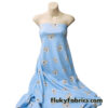 Bear Faces on Blue Cotton Rib