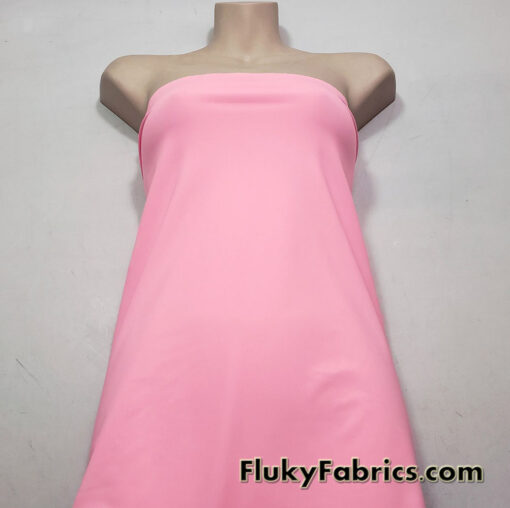 Bright Cotton Candy Pink Solid Matte Nylon Spandex Fabric
