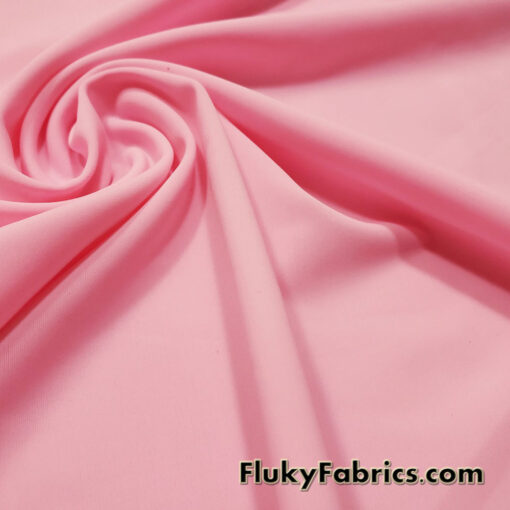 Bright Cotton Candy Pink Solid Matte Nylon Spandex Fabric