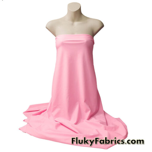 Bright Cotton Candy Pink Solid Matte Nylon Spandex Fabric