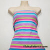 Bright Pastel Colors 3/8″ Stripe Print 4 Way Stretch Cotton Spandex Fabric