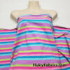 Bright Pastel Colors 3/8″ Stripe Print 4 Way Stretch Cotton Spandex Fabric