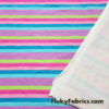 Bright Pastel Colors 3/8″ Stripe Print 4 Way Stretch Cotton Spandex Fabric