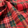 Christmas Plaid Polyester Woven Knit Fabric
