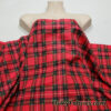 Christmas Plaid Polyester Woven Knit Fabric