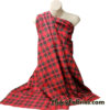 Christmas Plaid Polyester Woven Knit Fabric