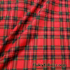 Christmas Plaid Polyester Woven Knit Fabric