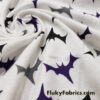 Dark Bat Silhouettes on Cotton Jersey Print Halloween Fabric