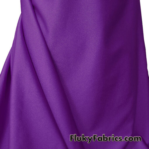 Dark Electric Violet Solid Shiny Nylon Spandex Fabric