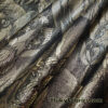 Gold and Black Foliage Design Metallic Brocade Fabric