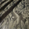 Gold and Black Foliage Design Metallic Brocade Fabric