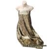 Gold and Black Foliage Design Metallic Brocade Fabric