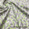 Gray and Lime Green Animal Print 4 Way Stretch Spandex Swimsuit Fabric