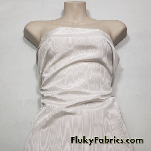 Ivory Moire Taffeta 45″ Wide Fabric