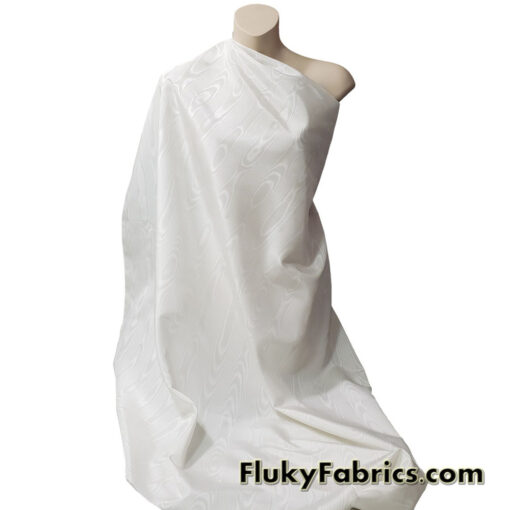 Ivory Moire Taffeta 45″ Wide Fabric
