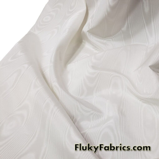 Ivory Moire Taffeta 45″ Wide Fabric