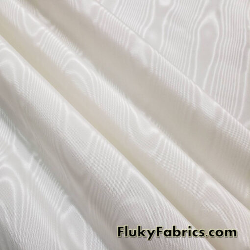 Ivory Moire Taffeta 45″ Wide Fabric