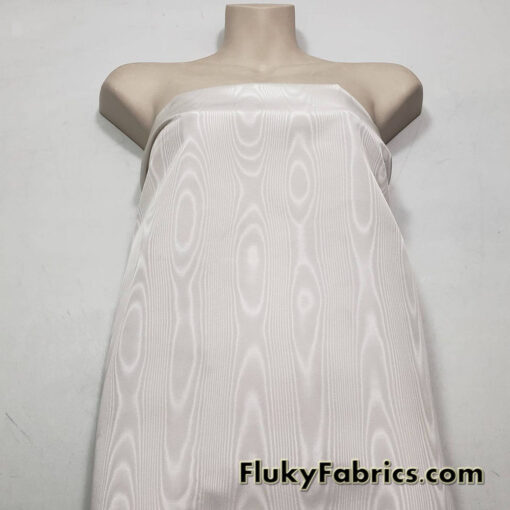 Ivory Moire Taffeta 45″ Wide Fabric