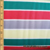 Red, Gray, Yellow and Green Stripe French Terry Cotton Spandex Fabric at flukyfabrics.com