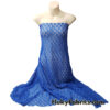 Royal Blue Stretch Flowery Lace Fabric