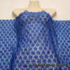 Royal Blue Stretch Flowery Lace Fabric