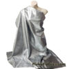 Silver and Black Swirl Design Metallic Brocade Fabric