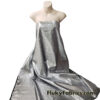 Silver and Black Swirl Design Metallic Brocade Fabric