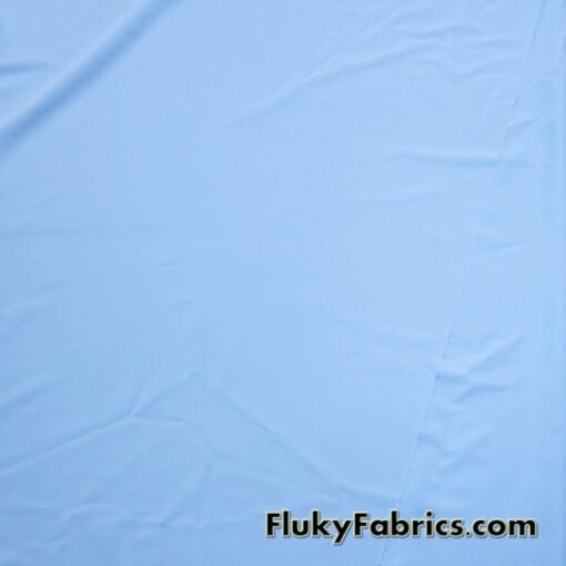 Baby Blue Solid Nylon Spandex Tricot Swimwear Fabric
