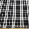 Black and White Big Plaid Yarn Dyed Taffeta Fabric at flukyfabrics.com