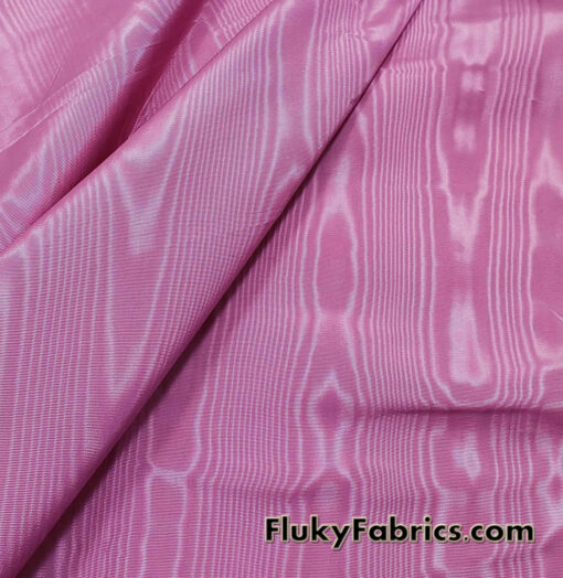 Charm Pink Moire/Moiré Taffeta Fabric 45″ Wide