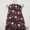 Clouds, Lightning, Hearts and Stars Print on Dark Burgundy Color Fleece Fabric