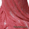 Dark Coral Stretch Lace Fabric