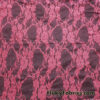 Dark Coral Stretch Lace Fabric