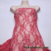 Dark Coral Stretch Lace Fabric