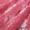 Dark Coral Stretch Lace Fabric
