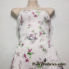 French Life Print on White Cotton Rib Fabric