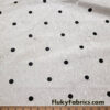 Off White/Light Ivory Moire/Moiré Taffeta Fabric with Black Polka Dots 45″ Wide