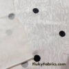Off White/Light Ivory Moire/Moiré Taffeta Fabric with Black Polka Dots 45″ Wide