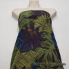 Tropical Foliage Crinkled Gauze Cotton Woven Fabric
