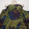 Tropical Foliage Crinkled Gauze Cotton Woven Fabric