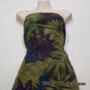 Tropical Foliage Crinkled Gauze Cotton Woven Fabric