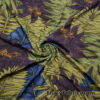 Tropical Foliage Crinkled Gauze Cotton Woven Fabric